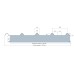 Арочные сэндвич-панели из минеральной ваты, ширина 1000 мм, толщина 40 мм, 0.5/0.5, RAL7004