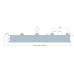 Арочные сэндвич-панели из пенополистирола, ширина 1200 мм, толщина 30 мм, 0.5/0.5, RAL6002