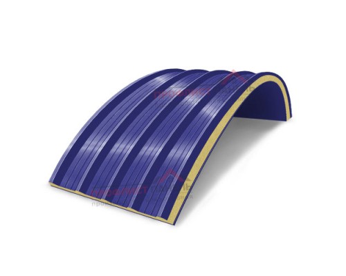 Арочные сэндвич панели из пенополиуретана, ширина 1000 мм, толщина 20 мм, 0.5/0.5, RAL5002