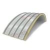 Арочные сэндвич-панели из пенополиизоцианурата, ширина 1200 мм, толщина 30 мм, 0.5/0.5, RAL7047 Арочные сэндвич-панели из пенополиизоцианурата, ширина 1200 мм, толщина 30 мм, 0.5/0.5, RAL7047