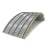 Арочные сэндвич-панели из минеральной ваты, ширина 1200 мм, толщина 80 мм, 0.5/0.5, RAL9006