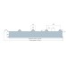 Арочные сэндвич панели из пенополиуретана, ширина 1000 мм, толщина 100 мм, 0.5/0.5, RAL7004