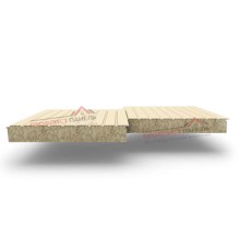 Двухслойные сэндвич-панели из минеральной ваты, ширина 1000 мм, толщина 60 мм, 0.5, RAL1015