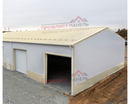 Кровельные сэндвич панели из пенополиуретана, ширина 1000 мм, толщина 40 мм, 0.5/0.5, RAL1015