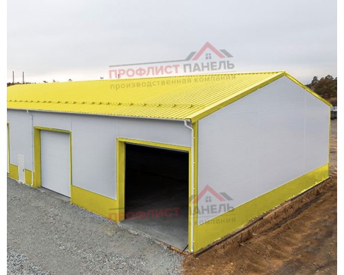 Кровельные сэндвич панели из пенополиуретана, ширина 1000 мм, толщина 40 мм, 0.5/0.5, RAL1018