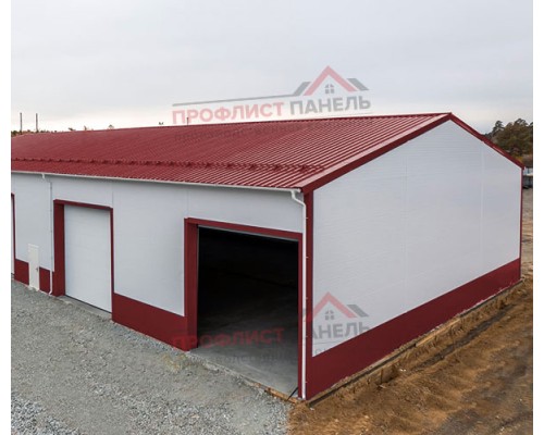 Кровельные сэндвич-панели из пенополистирола, ширина 1000 мм, толщина 60 мм, 0.5/0.5, RAL3011