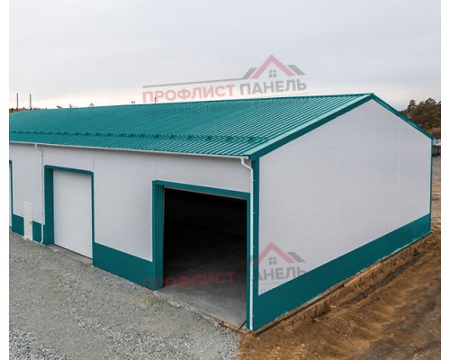 Кровельные сэндвич панели из пенополиуретана, ширина 1200 мм, толщина 150 мм, 0.5/0.5, RAL5021