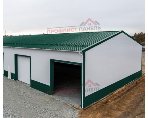 Кровельные сэндвич-панели из пенополиизоцианурата, ширина 1200 мм, толщина 60 мм, 0.5/0.5, RAL6005