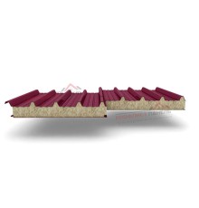 Кровельные сэндвич-панели из минеральной ваты, ширина 1000 мм, толщина 50 мм, 0.5/0.5, RAL3005