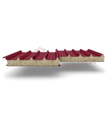 Кровельные сэндвич-панели из минеральной ваты, ширина 1000 мм, толщина 50 мм, 0.5/0.5, RAL3011