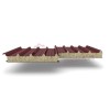 Кровельные сэндвич-панели из минеральной ваты, ширина 1200 мм, толщина 40 мм, 0.5/0.5, RAL3009 Кровельные сэндвич-панели из минеральной ваты, ширина 1200 мм, толщина 40 мм, 0.5/0.5, RAL3009