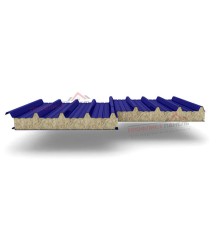 Кровельные сэндвич-панели из минеральной ваты, ширина 1000 мм, толщина 100 мм, 0.5/0.5, RAL5002