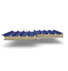 Кровельные сэндвич-панели из минеральной ваты, ширина 1000 мм, толщина 50 мм, 0.5/0.5, RAL5005