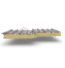 Кровельные сэндвич панели из пенополиуретана, ширина 1200 мм, толщина 100 мм, 0.5/0.5, кварцевый сланец