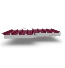 Кровельные сэндвич-панели из пенополистирола, ширина 1200 мм, толщина 100 мм, 0.5/0.5, RAL3005