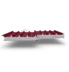 Кровельные сэндвич-панели из пенополистирола, ширина 1000 мм, толщина 100 мм, 0.5/0.5, RAL3011