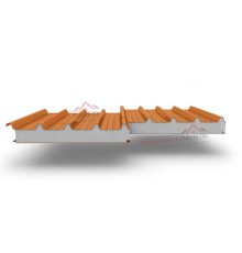 Кровельные сэндвич-панели из пенополистирола, ширина 1200 мм, толщина 250 мм, 0.5/0.5, RAL2004