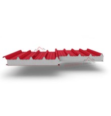 Кровельные сэндвич-панели из пенополистирола, ширина 1200 мм, толщина 120 мм, 0.5/0.5, RAL3020