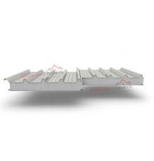 Кровельные сэндвич-панели из пенополистирола, ширина 1000 мм, толщина 100 мм, 0.5/0.5, RAL7035