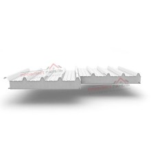Кровельные сэндвич-панели из пенополистирола, ширина 1000 мм, толщина 100 мм, 0.5/0.5, RAL9003