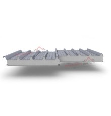 Кровельные сэндвич-панели из пенополистирола, ширина 1000 мм, толщина 100 мм, 0.5/0.5, RAL9006