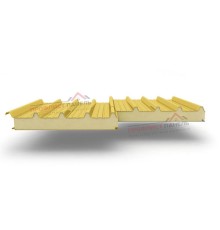 Кровельные сэндвич-панели из пенополиизоцианурата, ширина 1000 мм, толщина 100 мм, 0.5/0.5, RAL1018