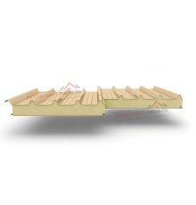 Кровельные сэндвич-панели из пенополиизоцианурата, ширина 1200 мм, толщина 200 мм, 0.5/0.5, RAL1014