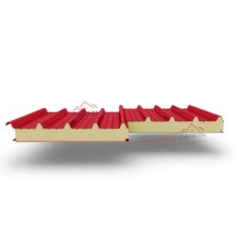 Кровельные сэндвич-панели из пенополиизоцианурата, ширина 1000 мм, толщина 100 мм, 0.5/0.5, RAL3020