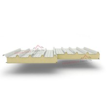 Кровельные сэндвич-панели из пенополиизоцианурата, ширина 1000 мм, толщина 10 мм, 0.5/0.5, RAL9002