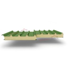 Кровельные сэндвич-панели из пенополиизоцианурата, ширина 1000 мм, толщина 200 мм, 0.5/0.5, RAL6002