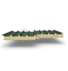 Кровельные сэндвич-панели из пенополиизоцианурата, ширина 1000 мм, толщина 200 мм, 0.5/0.5, RAL6005