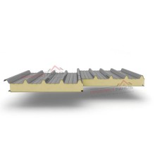 Кровельные сэндвич-панели из пенополиизоцианурата, ширина 1200 мм, толщина 200 мм, 0.5/0.5, RAL7004