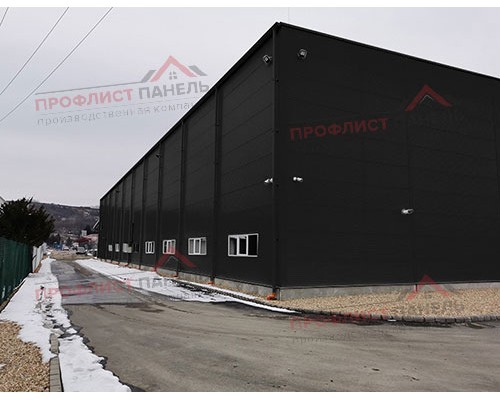 Стеновые сэндвич-панели из пенополиизоцианурата, ширина 1160 мм, толщина 40 мм, 0.5/0.5, RAL9005