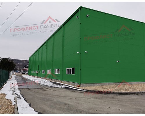 Стеновые сэндвич-панели комбинированные (мин. вата и ППС), ширина 1200 мм, толщина 40 мм, 0.5/0.5, RAL6002