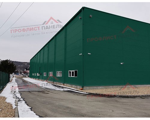 Стеновые сэндвич-панели комбинированные (мин. вата и ППС), ширина 1160 мм, толщина 40 мм, 0.5/0.5, RAL6005