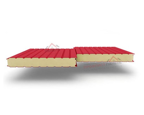 Стеновые сэндвич-панели из пенополиуретана, ширина 1000 мм, толщина 10 мм, 0.5/0.5, RAL3020
