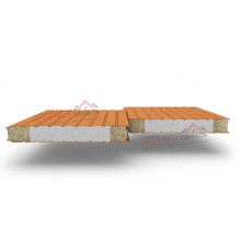 Стеновые сэндвич-панели комбинированные (мин. вата и ППС), ширина 1200 мм, толщина 150 мм, 0.5/0.5, RAL2004