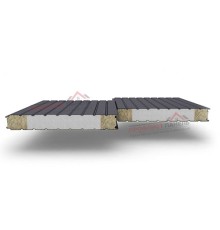 Стеновые сэндвич-панели комбинированные (мин. вата и ППС), ширина 1200 мм, толщина 150 мм, 0.5/0.5, RAL7024