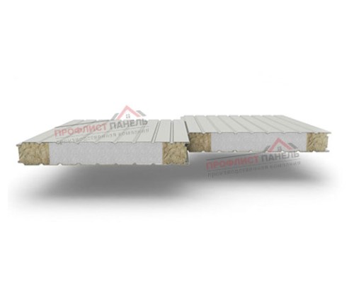 Стеновые сэндвич-панели комбинированные (мин. вата и ППС), ширина 1160 мм, толщина 150 мм, 0.5/0.5, RAL7035