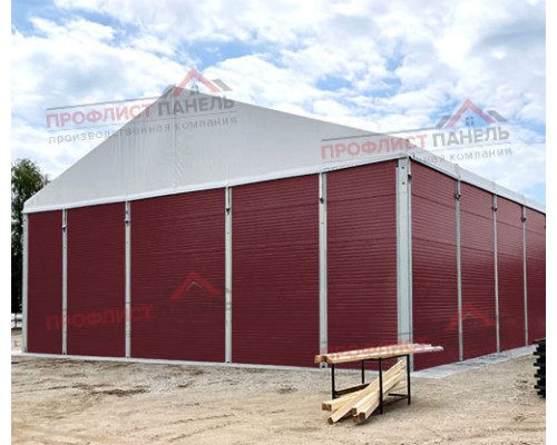 Стеновые сэндвич-панели из минеральной ваты, ширина 1200 мм, толщина 150 мм, 0.5/0.5, RAL3005