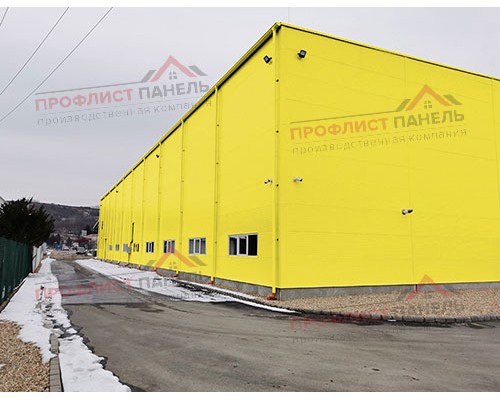 Стеновые сэндвич-панели из пенополиуретана, ширина 1160 мм, толщина 40 мм, 0.5/0.5, RAL1018