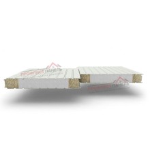 Стеновые сэндвич-панели комбинированные (мин. вата и ППС), ширина 1200 мм, толщина 120 мм, 0.5/0.5, RAL9002