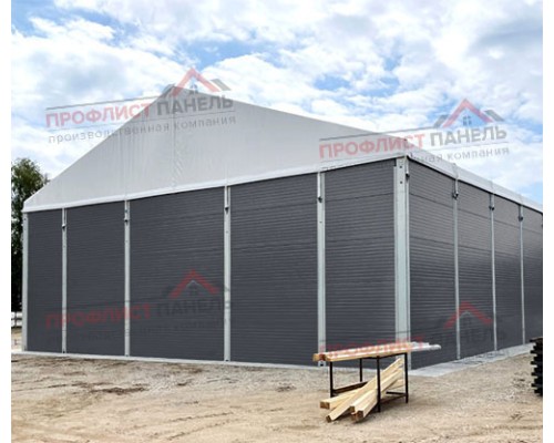 Стеновые сэндвич-панели комбинированные (мин. вата и ППС), ширина 1200 мм, толщина 150 мм, 0.5/0.5, RAL7024