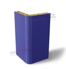 Вертикальная угловая сэндвич-панель из минеральной ваты, ширина 1000 мм, толщина 30 мм, 0.5/0.5, RAL5002