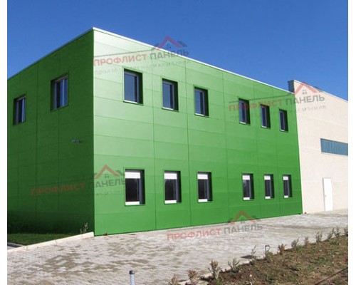 Вертикальная угловая сэндвич-панель из пенополистирола, ширина 1000 мм, толщина 200 мм, 0.5/0.5, RAL6018