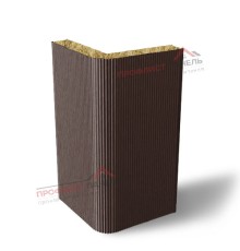 Вертикальная угловая сэндвич-панель из минеральной ваты, ширина 1000 мм, толщина 30 мм, 0.5/0.5, RAL8017