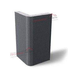 Вертикальная угловая сэндвич-панель из пенополистирола, ширина 1000 мм, толщина 200 мм, 0.5/0.5, RAL7024