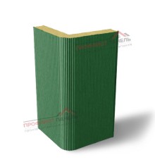 Вертикальная угловая сэндвич-панель из пенополиизоцианурата, ширина 1200 мм, толщина 10 мм, 0.5/0.5, RAL6002