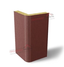 Вертикальная угловая сэндвич-панель из пенополиуретана, ширина 1000 мм, толщина 40 мм, 0.5/0.5, RAL3009