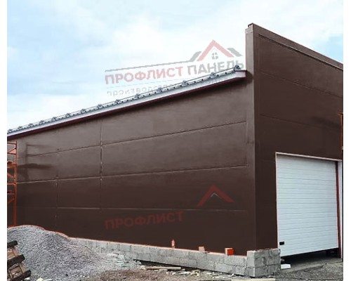 Сэндвич-панели без замков из пенополиизоцианурата, ширина 1200 мм, толщина 60 мм, 0.5/0.5, RAL8017